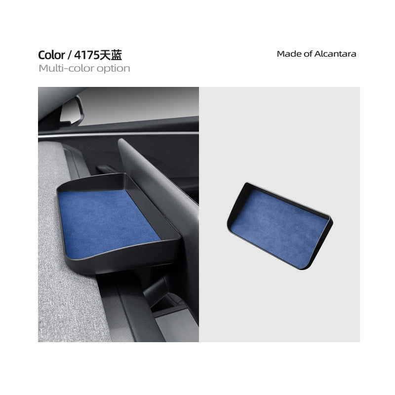 Evtesparts Alcantara Screen Storage Tray For Tesla Model 3 Highland Interiror Accessories