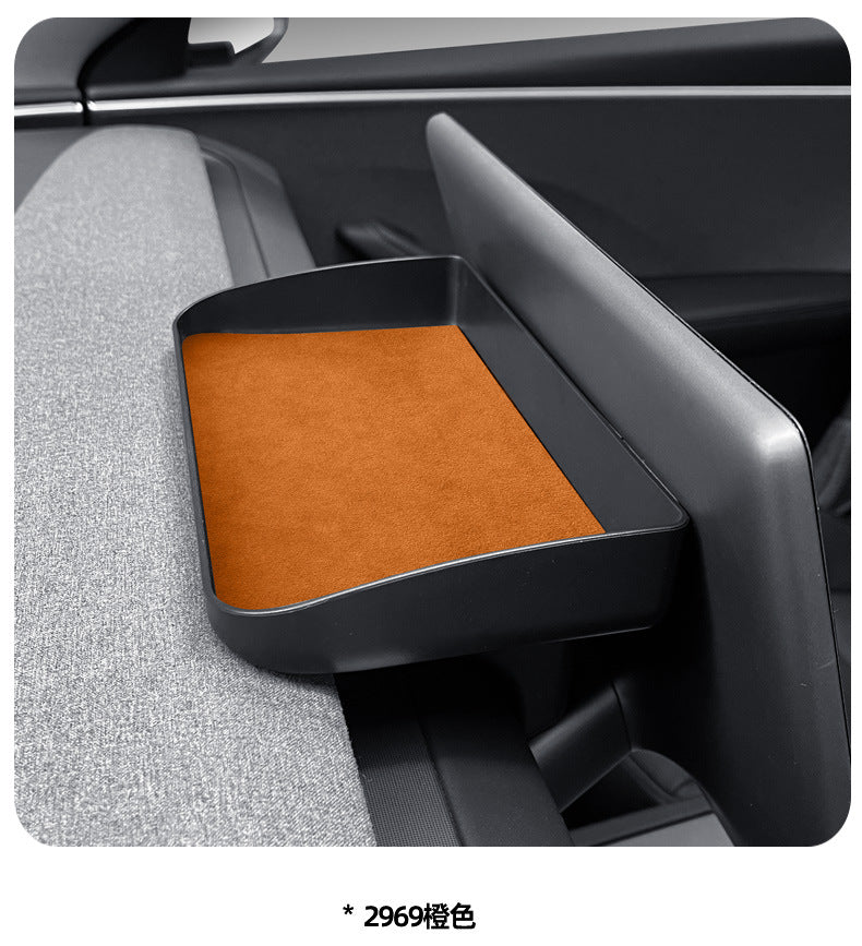 Evtesparts Alcantara Screen Storage Tray For Tesla Model 3 Highland Interiror Accessories