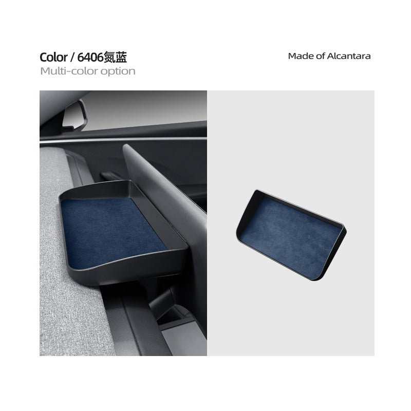 Evtesparts Alcantara Screen Storage Tray For Tesla Model 3 Highland Interiror Accessories