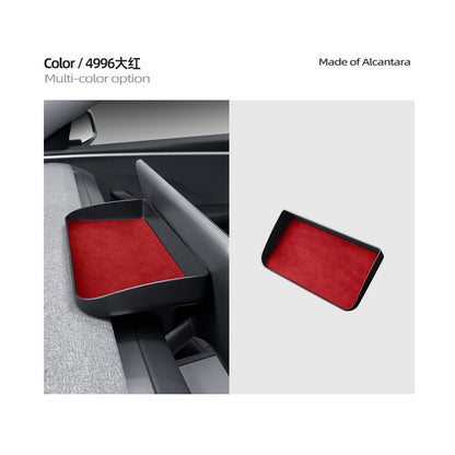 Evtesparts Alcantara Screen Storage Tray For Tesla Model 3 Highland Interiror Accessories