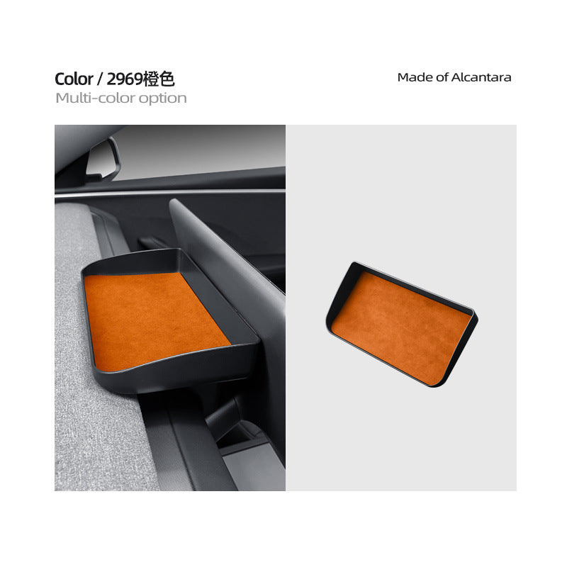 Evtesparts Alcantara Screen Storage Tray For Tesla Model 3 Highland Interiror Accessories