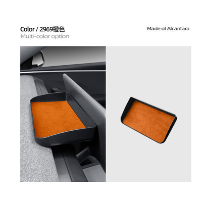Evtesparts Alcantara Screen Storage Tray For Tesla Model 3 Highland Interiror Accessories
