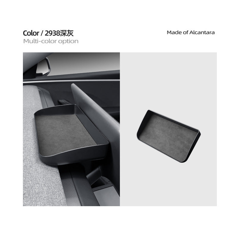 Evtesparts Alcantara Screen Storage Tray For Tesla Model 3 Highland Interiror Accessories