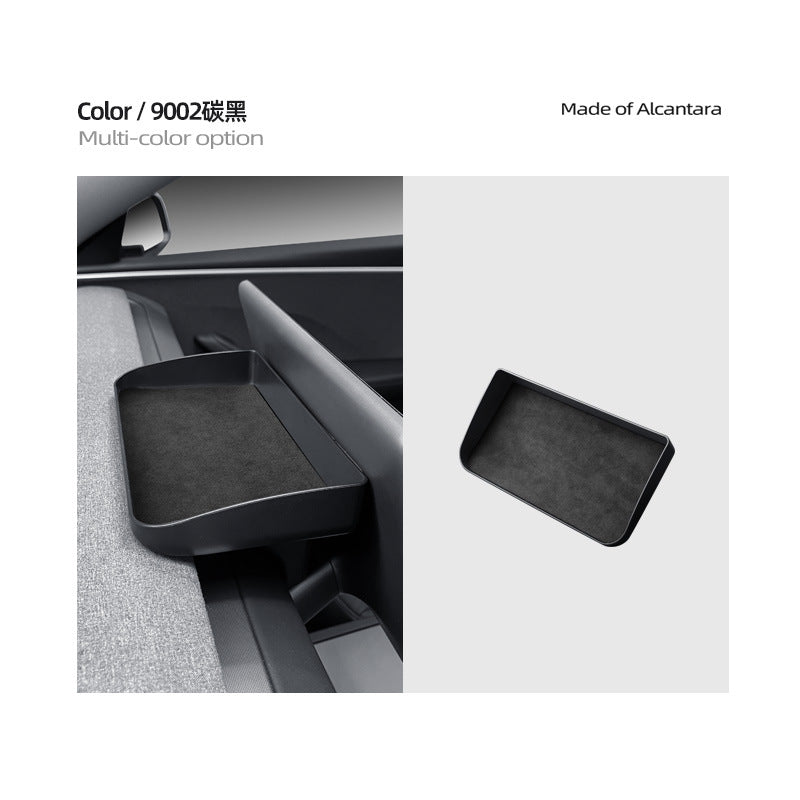 Evtesparts Alcantara Screen Storage Tray For Tesla Model 3 Highland Interiror Accessories