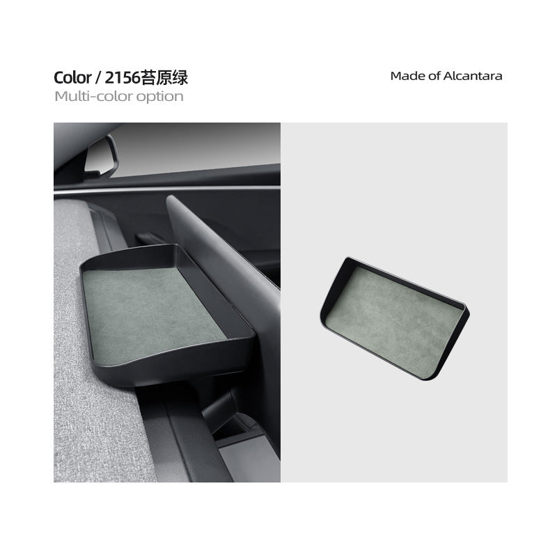 Evtesparts Alcantara Screen Storage Tray For Tesla Model 3 Highland Interiror Accessories