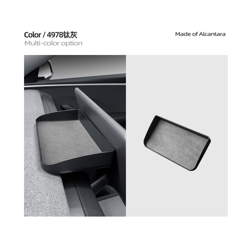 Evtesparts Alcantara Screen Storage Tray For Tesla Model 3 Highland Interiror Accessories