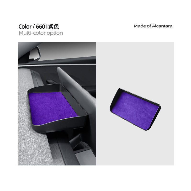Evtesparts Alcantara Screen Storage Tray For Tesla Model 3 Highland Interiror Accessories