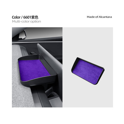 Evtesparts Alcantara Screen Storage Tray For Tesla Model 3 Highland Interiror Accessories