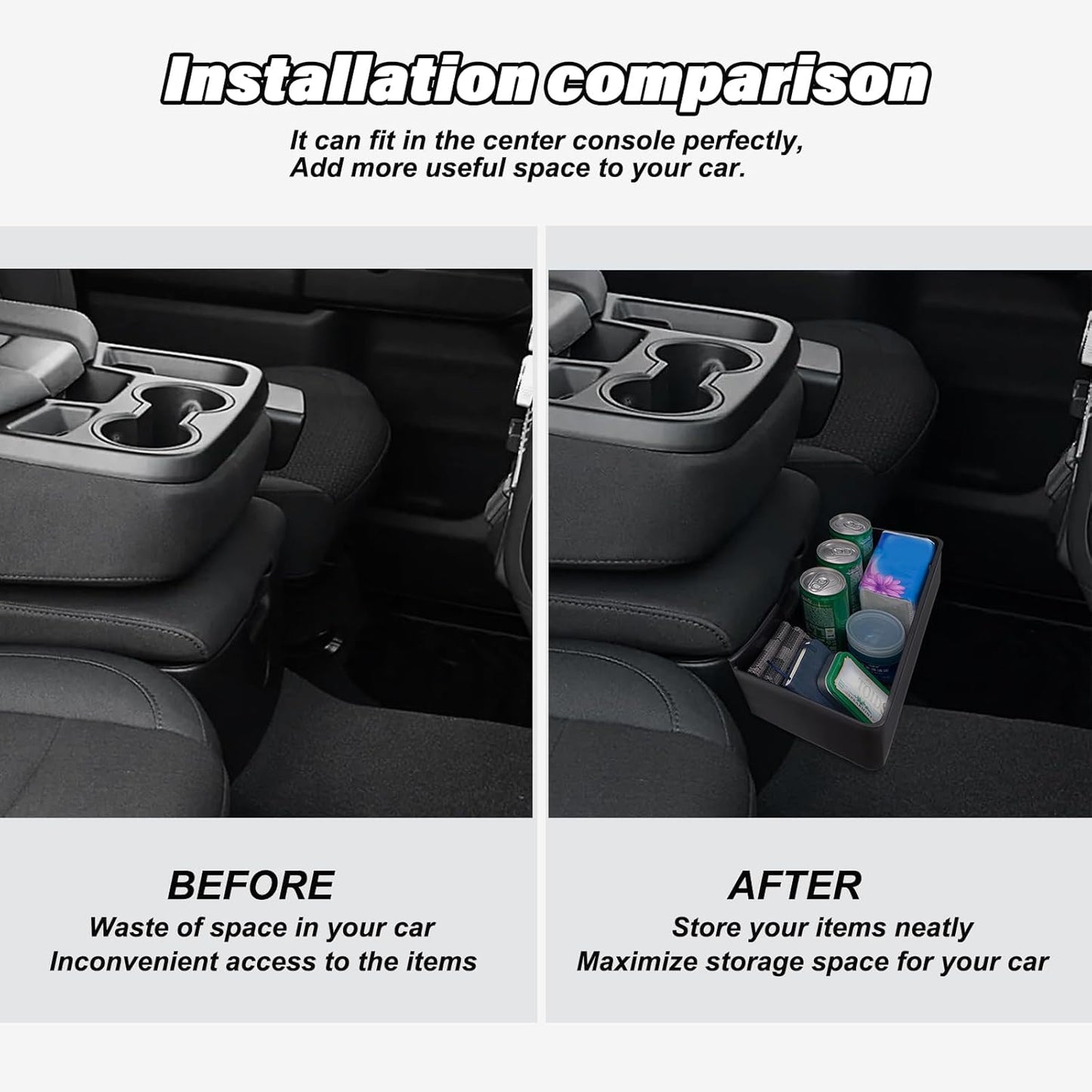 Hanging Center Console Organizer Box For Chevrolet Silverado/GMC Sierra 1500 2500HD 3500HD