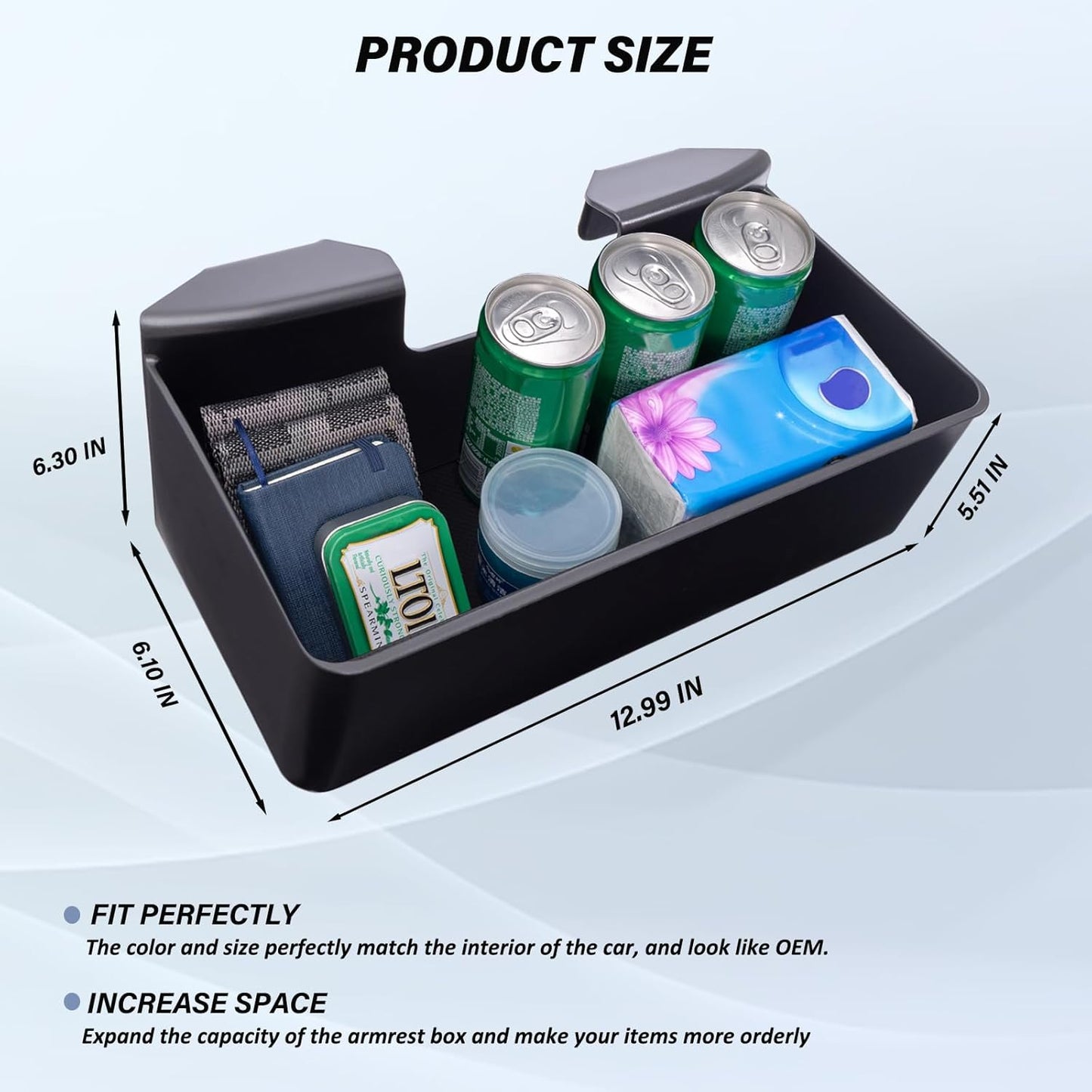 Hanging Center Console Organizer Box For Chevrolet Silverado/GMC Sierra 1500 2500HD 3500HD