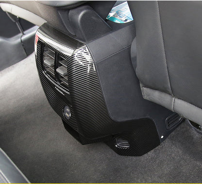 For Ford Mustang Mach-E Rear Row Anti-Kick Guard Cover Carbon Fiber Style