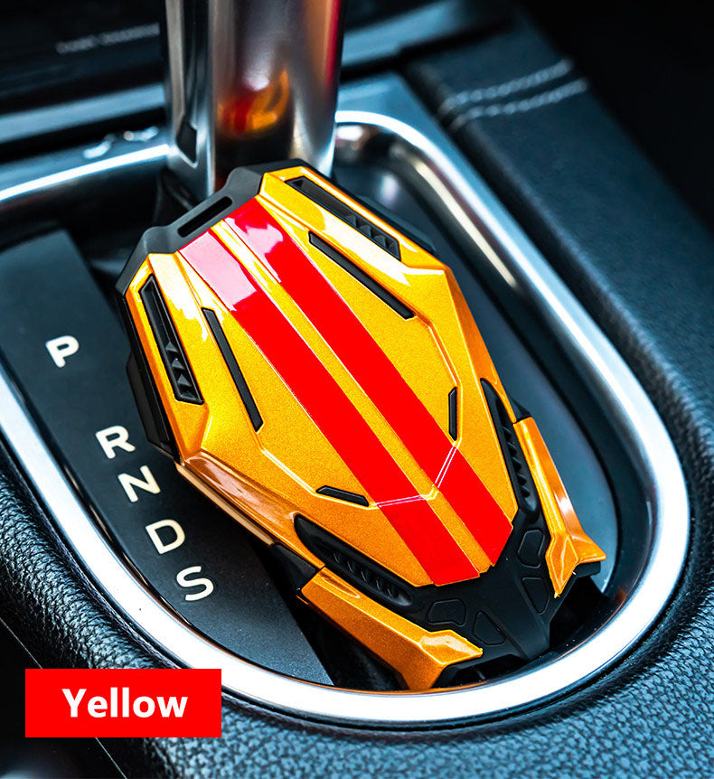 For Ford Mustang Mach-E, Shelby Cobra Mech-Style Key Fob Cover 3/4 Button