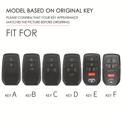Evtesparts Leather Key Fob Cover For Toyota Sienna