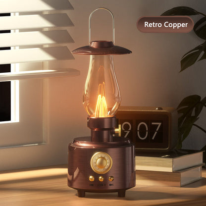 Retro Kerosene Lamp Bluetooth Speaker Outdoor Camping Ambient Light