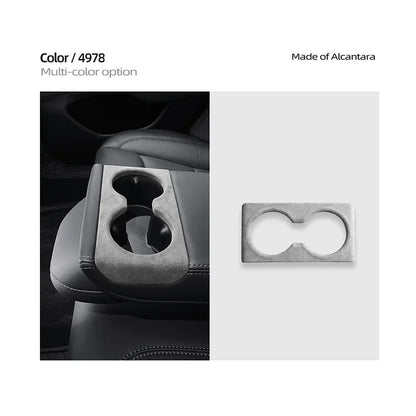 Evtesparts Model 3 Highland Alcantara Rear Armrest Water Cup Holder Cover