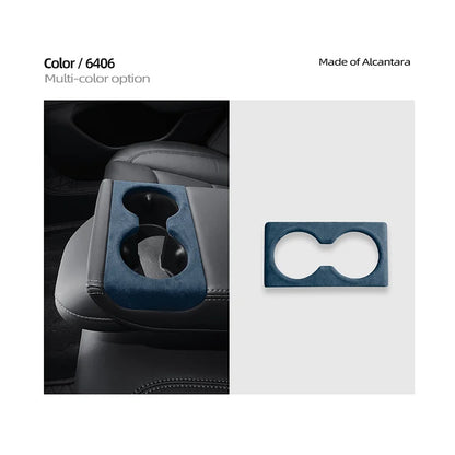 Evtesparts Model 3 Highland Alcantara Rear Armrest Water Cup Holder Cover