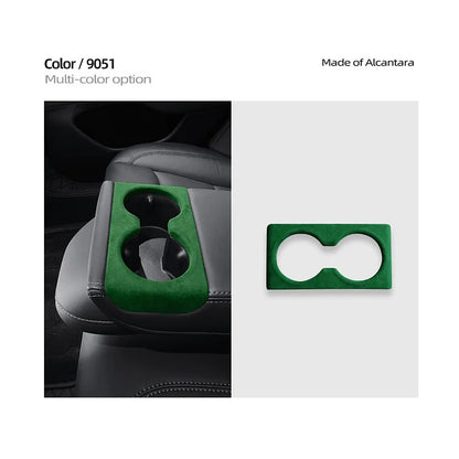 Evtesparts Model 3 Highland Alcantara Rear Armrest Water Cup Holder Cover