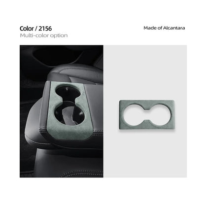 Evtesparts Model 3 Highland Alcantara Rear Armrest Water Cup Holder Cover