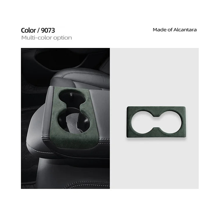 Evtesparts Model 3 Highland Alcantara Rear Armrest Water Cup Holder Cover