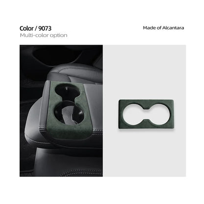 Evtesparts Model 3 Highland Alcantara Rear Armrest Water Cup Holder Cover