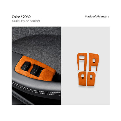 Tesla Model 3 Highland Alcantara Window Lift Button Panel Trim Set