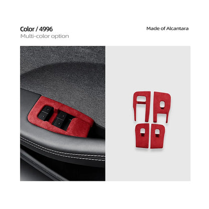 Tesla Model 3 Highland Alcantara Window Lift Button Panel Trim Set