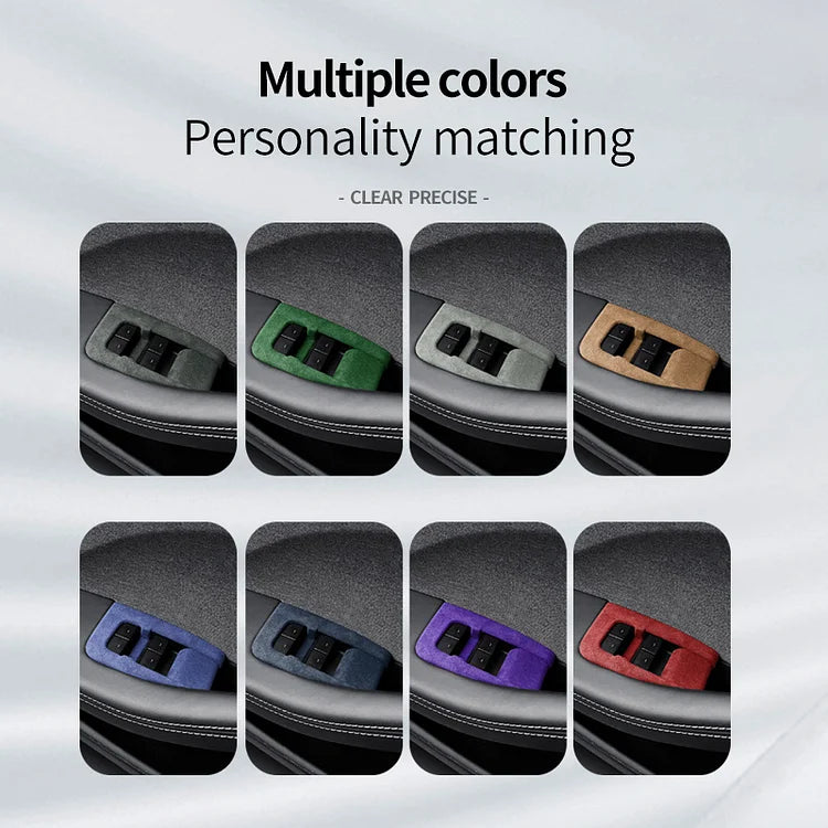Tesla Model 3 Highland Alcantara Window Lift Button Panel Trim Set