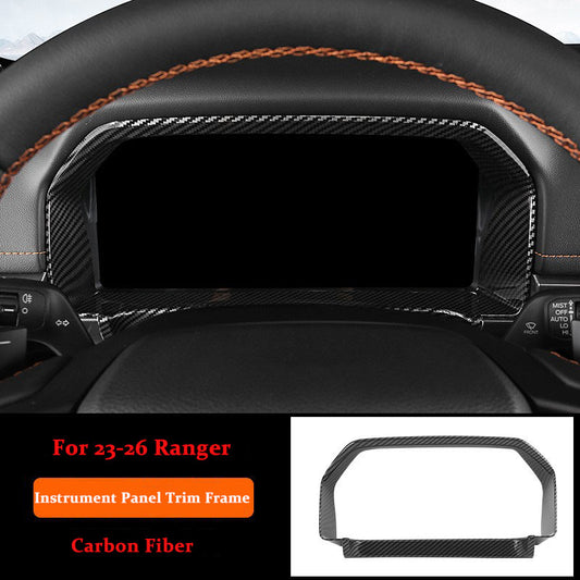 For Ford Ranger Carbon Fiber Instrument Frame Trim