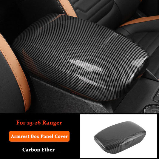 For 2023-2026 Ford Ranger Carbon Fiber Armrest Box Cover