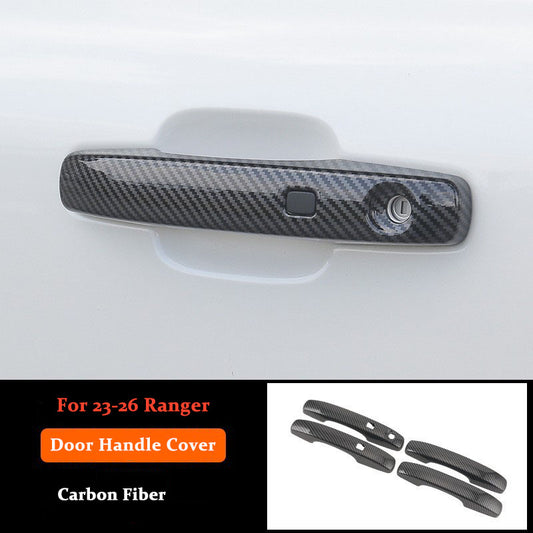 For 2023-2026 Ford Ranger Carbon Fiber Door Handle Cover