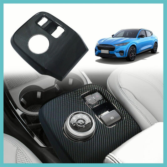 For Ford Mustang Mach e Carbon Fiber Center Console Panel Trim Cover