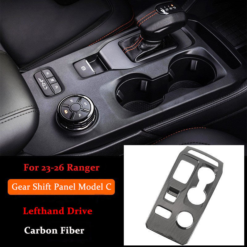 For 2023-2026 Ford Ranger Carbon Fiber Gear Shift Panel Cover