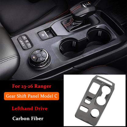 For 2023-2026 Ford Ranger Carbon Fiber Gear Shift Panel Cover