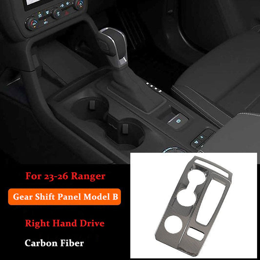For 2023-2026 Ford Ranger Carbon Fiber Gear Shift Panel Cover