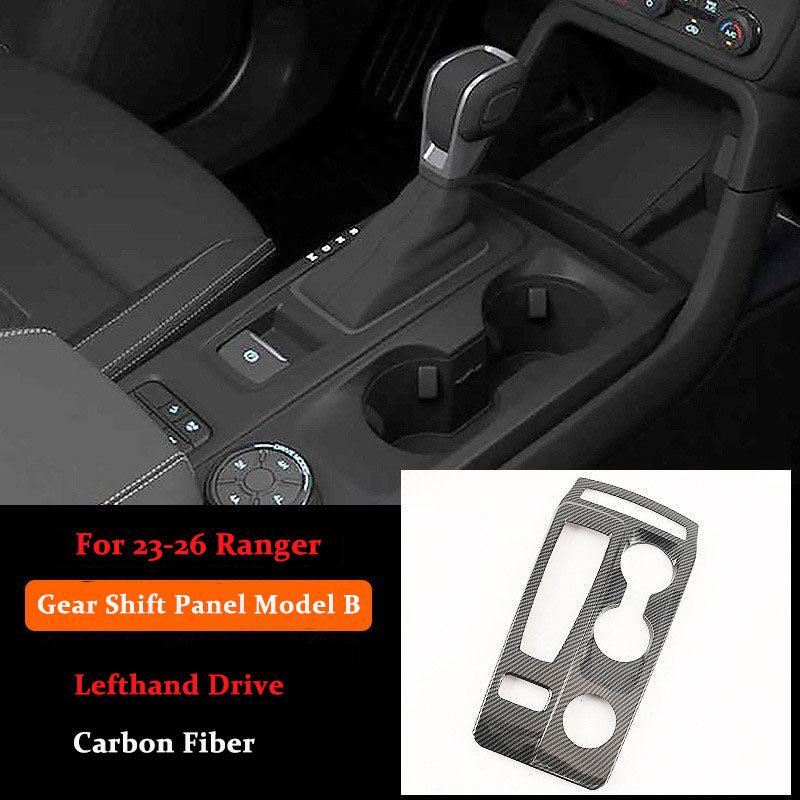 For 2023-2026 Ford Ranger Carbon Fiber Gear Shift Panel Cover