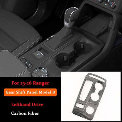 For 2023-2026 Ford Ranger Carbon Fiber Gear Shift Panel Cover