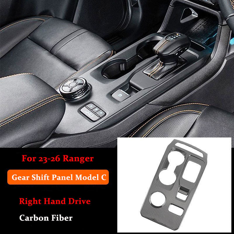 For 2023-2026 Ford Ranger Carbon Fiber Gear Shift Panel Cover