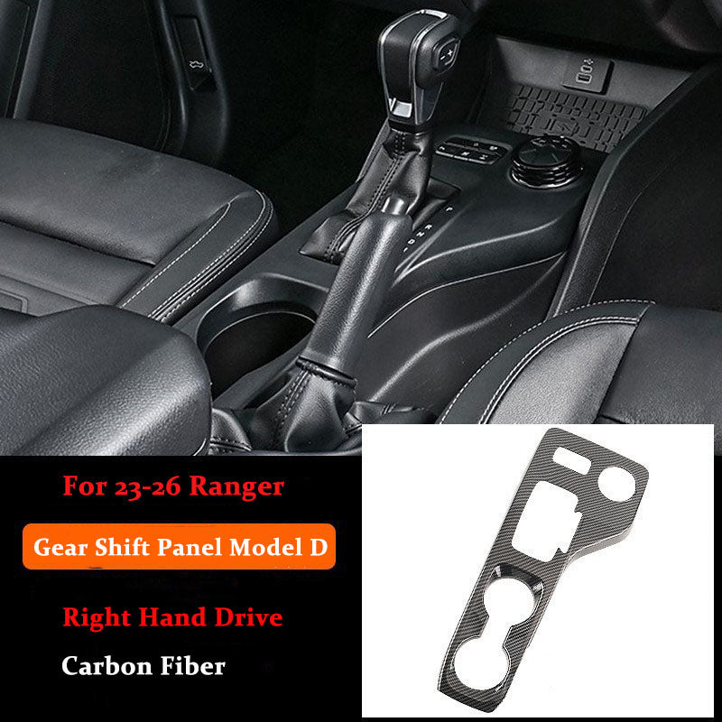For 2023-2026 Ford Ranger Carbon Fiber Gear Shift Panel Cover