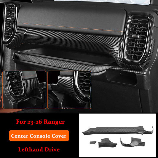 For 2023-2026 Ford Ranger Carbon Fiber Dash Cover Panel Trim