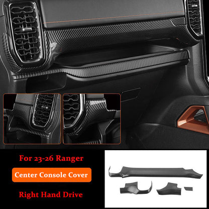 For 2023-2026 Ford Ranger Carbon Fiber Dash Cover Panel Trim