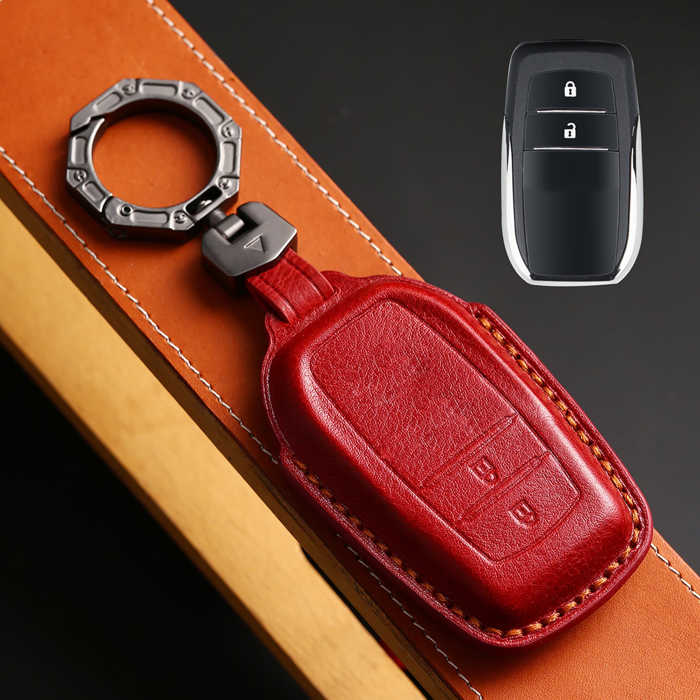 For Toyota 4Runner Sienna Leather Key Fob Cover