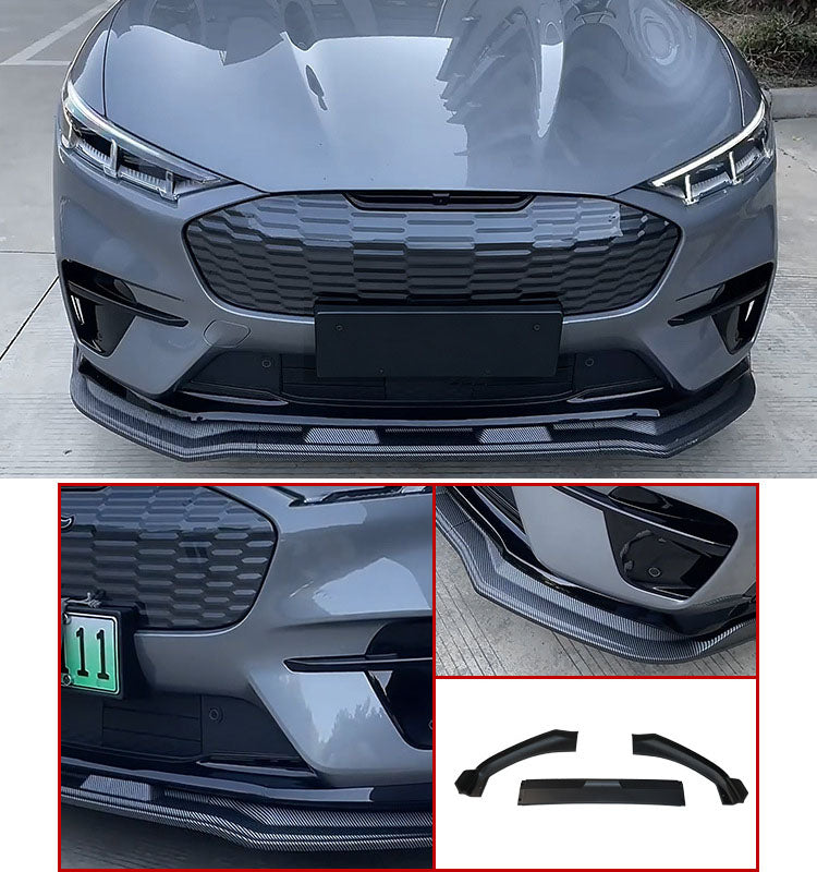 For Ford Mustang Mach-E Front Splitter Lip Spoiler 3-Piece