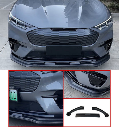 For Ford Mustang Mach-E Front Splitter Lip Spoiler 3-Piece
