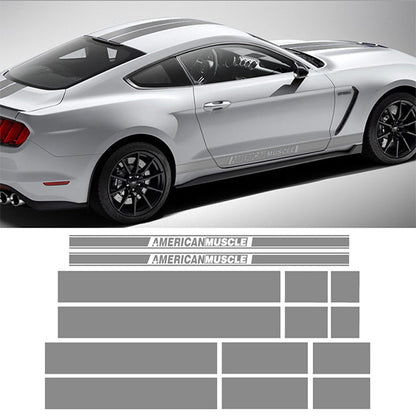 For Ford Mustang Racing Stripes Hood Decals & Body Sport Stripe Kit