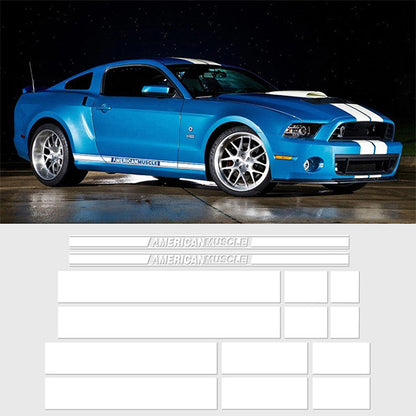For Ford Mustang Racing Stripes Hood Decals & Body Sport Stripe Kit