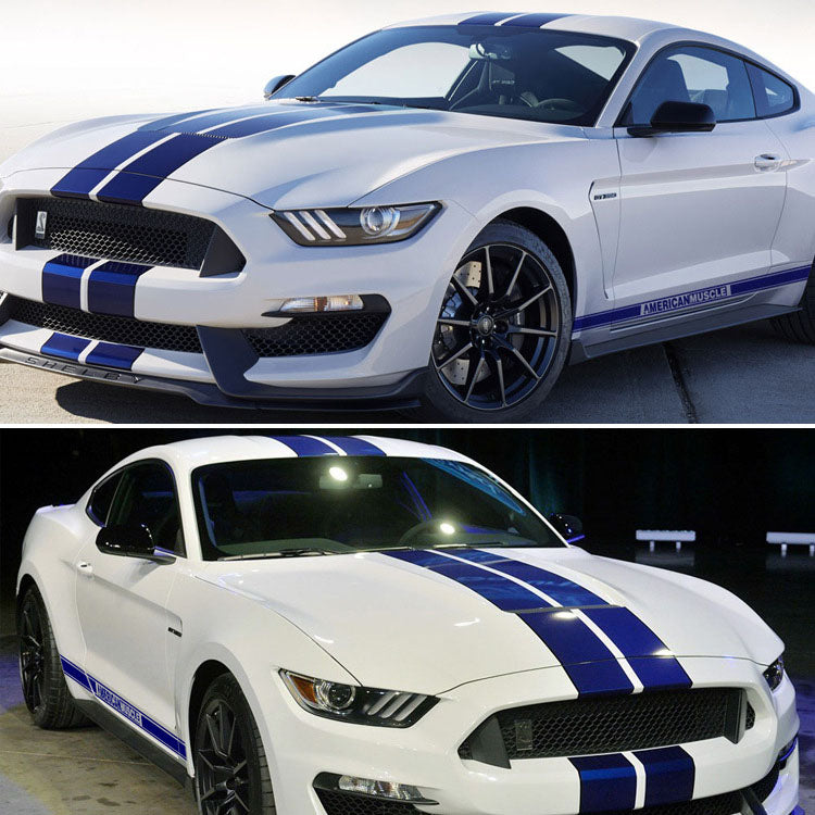 For Ford Mustang Racing Stripes Hood Decals & Body Sport Stripe Kit