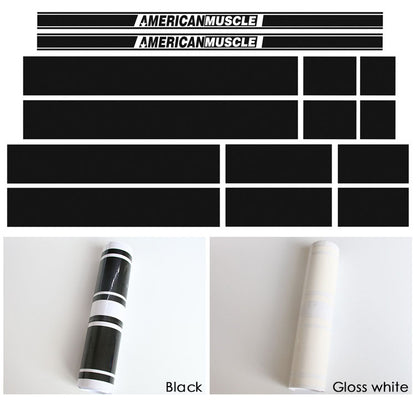 For Ford Mustang Racing Stripes Hood Decals & Body Sport Stripe Kit