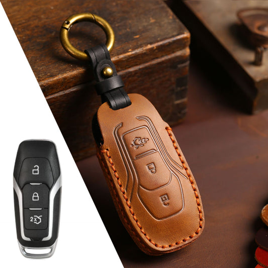 For Ford Mustang Leather Key Fob Cover