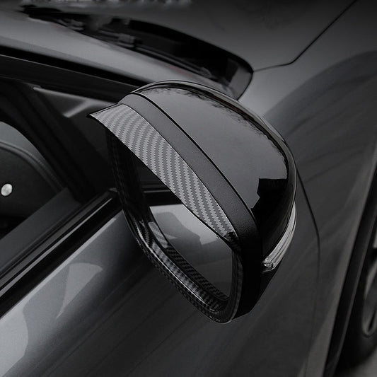 For Ford Mustang Mach-E Side Mirror Rain Guard Overlay Protector Carbon Fiber