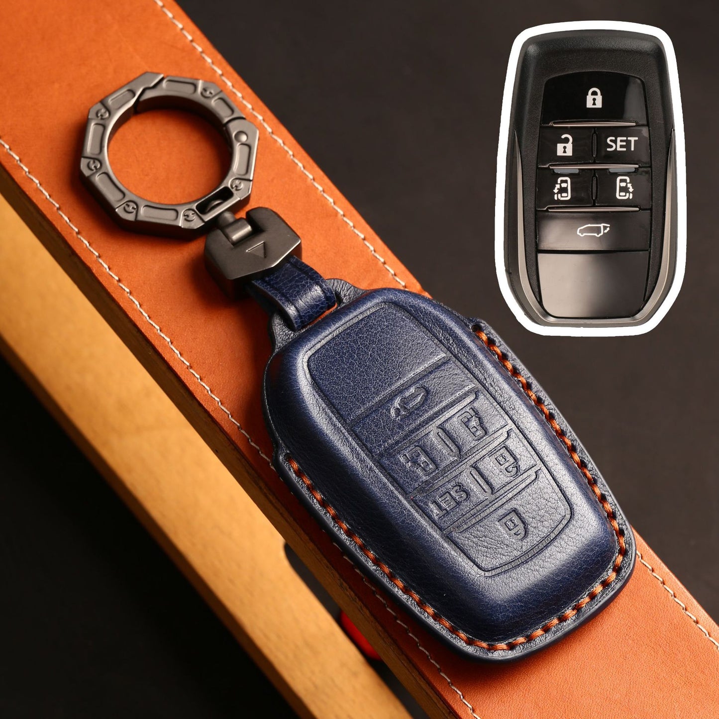 For Toyota 4Runner Sienna Leather Key Fob Cover